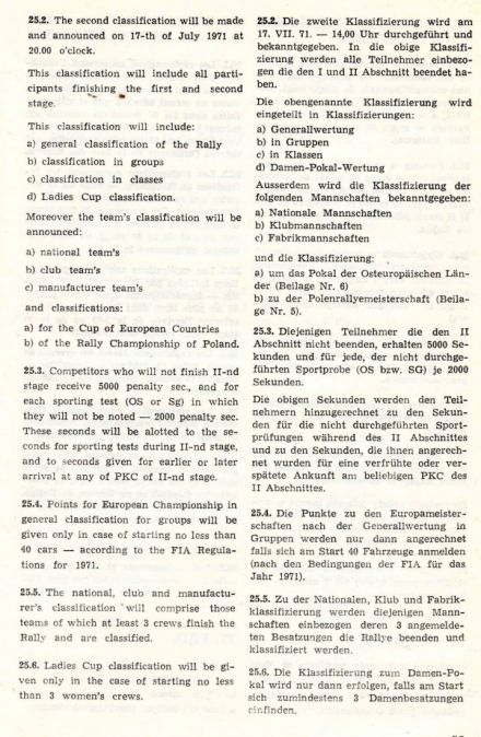 Rajd Polski - 1971r.